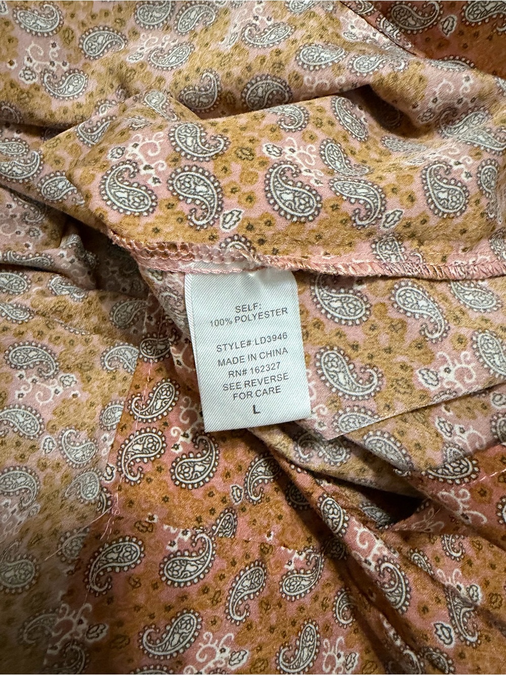 Pink Lily Paisley Smocked Maxi with Puff Sleeves - Picture 3 of 4